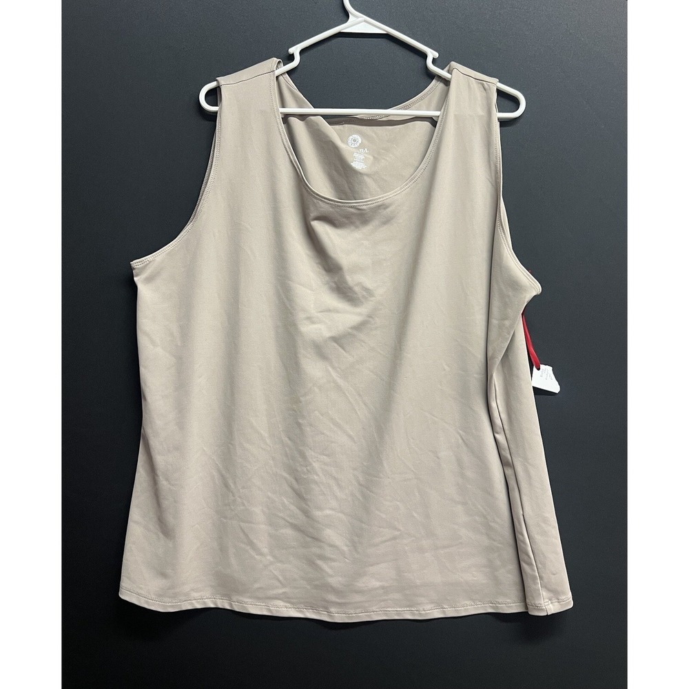 Ruby Rd Woman Size 2XL Tank Top Beige Stretch Shell NWOT